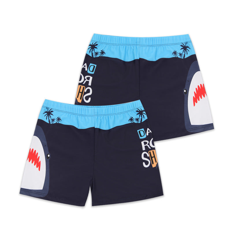 Children's Cartoon Swimwear Trunks & Caps