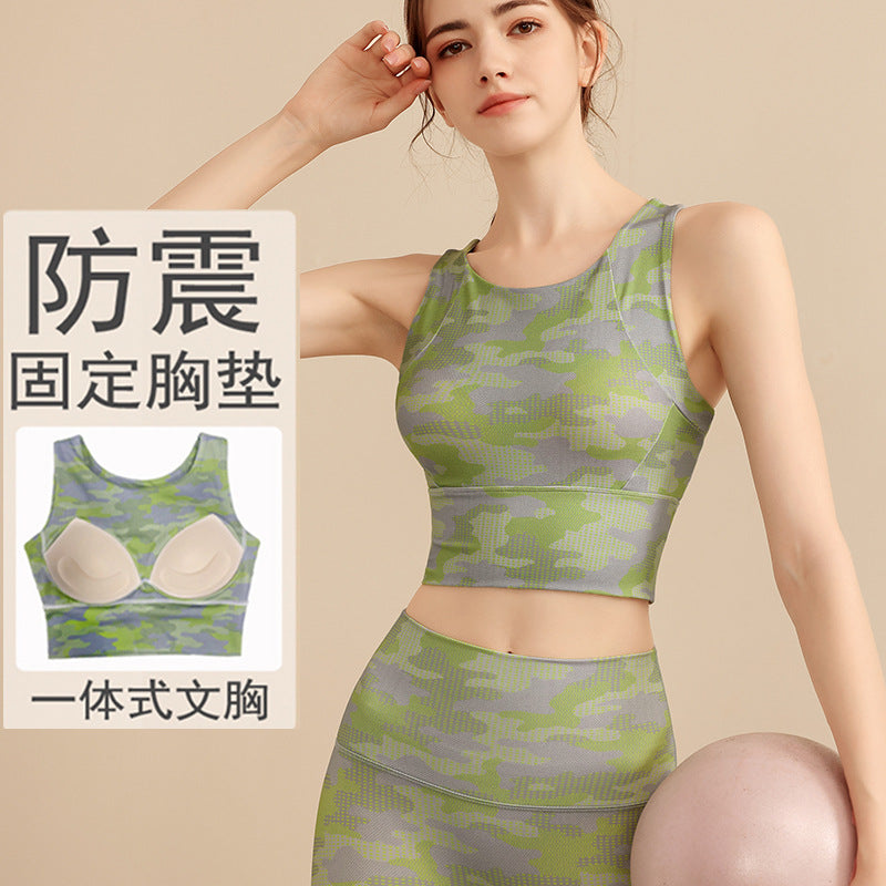 High Intensity Support Sports Bra with Removable Pads - Yoga Workout Bra