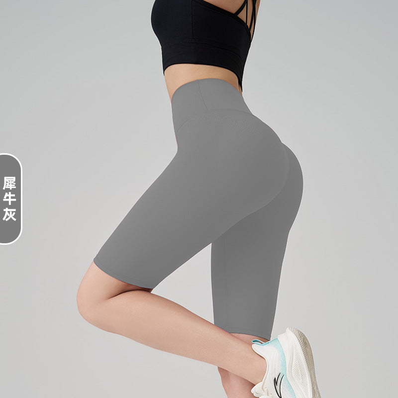 Bare Feel Yoga Shorts Women High Waist Tummy Control No Lines