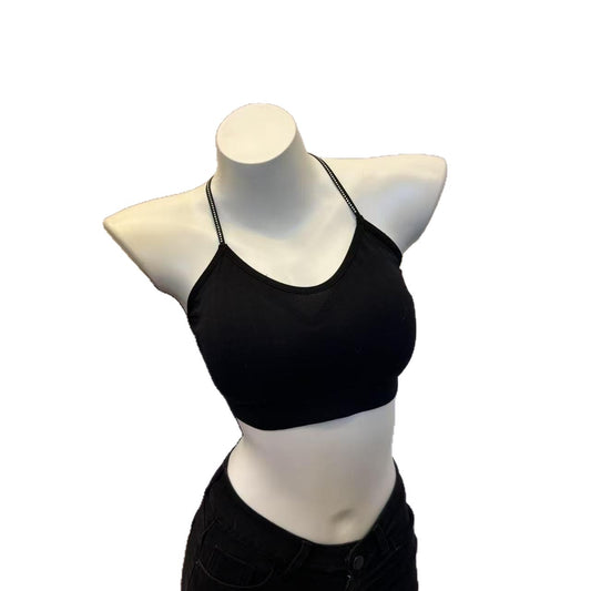Cross Back Bra with Sparkling Straps