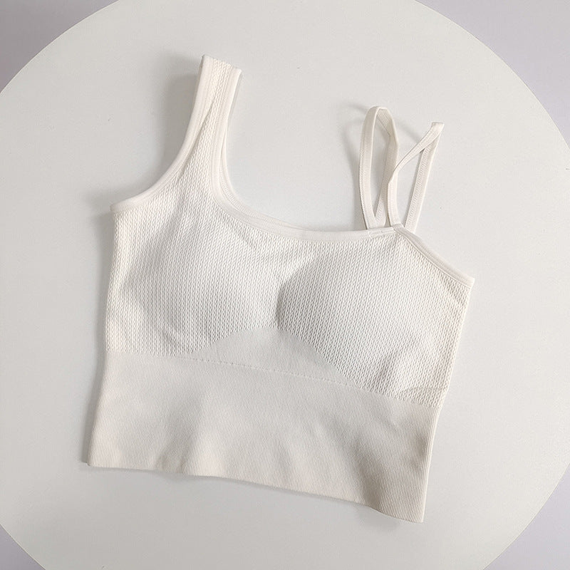Asymmetric Strap Breathable Wireless Sports Bra