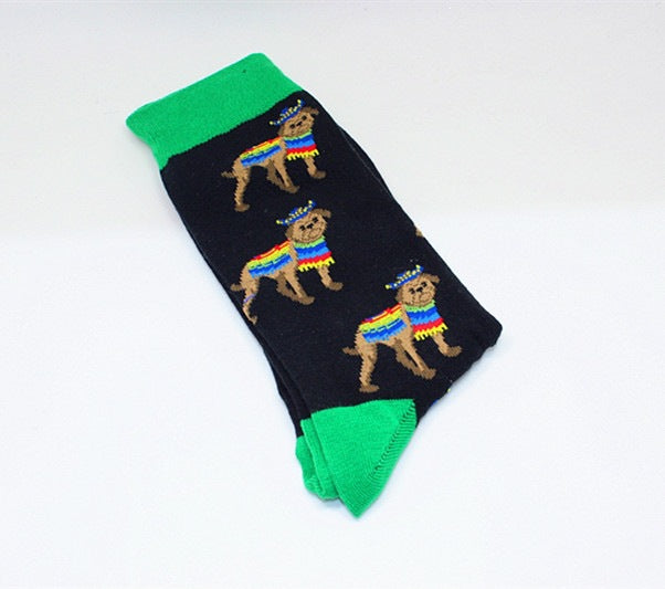 Fun Animal Print Crew Socks - Novelty Cotton Socks for Men & Women