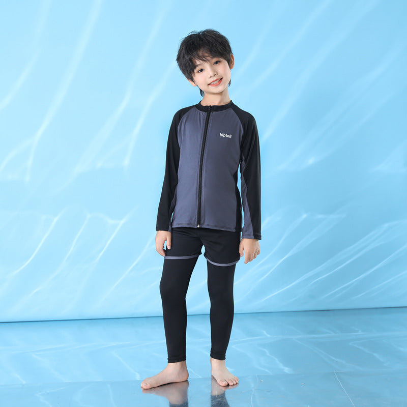 Kids UPF50+ Rash Guard Long Sleeve Long Pants Family Swimwear