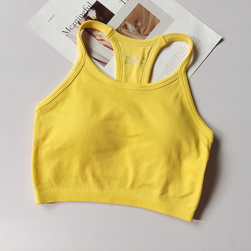 Fine Strap Tie-Dye Sports Bra with Padding - Breathable Yoga & Fitness Top