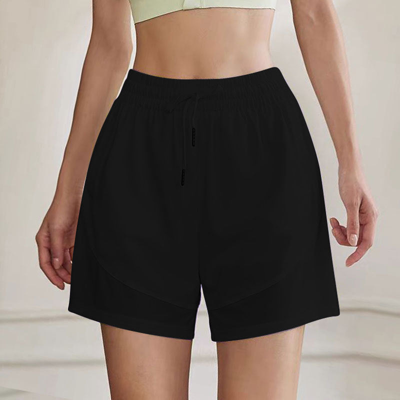 Summer Quick Dry False Two-Piece Loose Active Shorts
