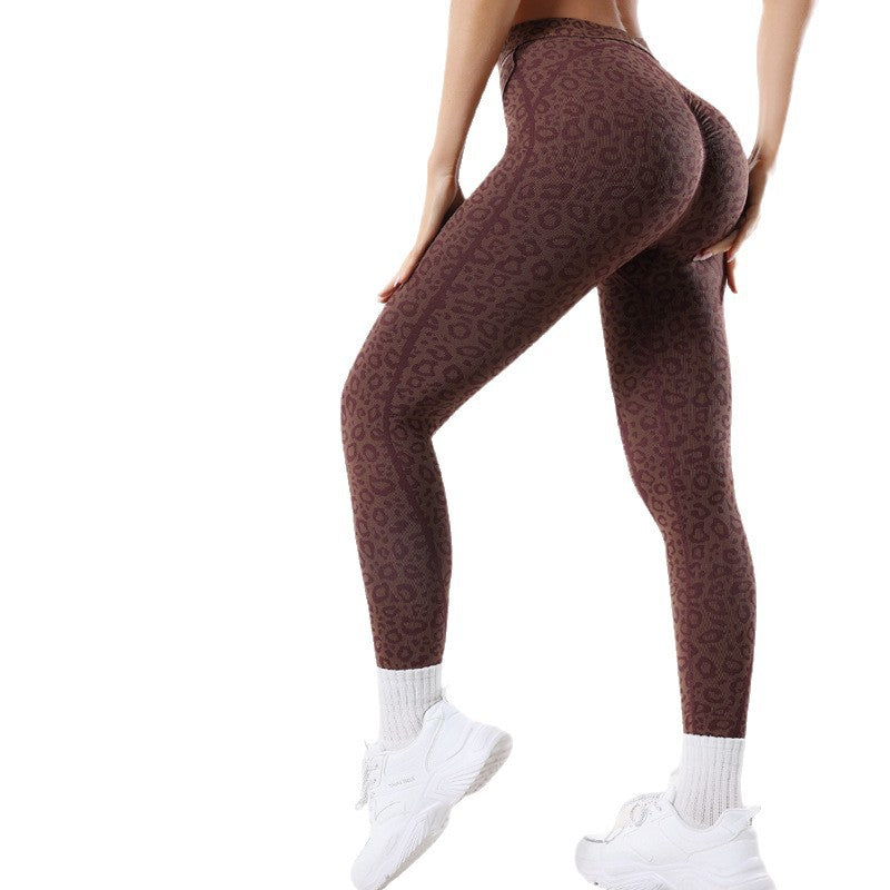 Seamless Cross-Waist Yoga Leggings - Butt-Lifting Seamless Design