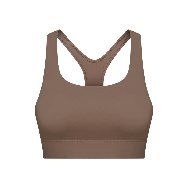 High-Intensity Motion Bra: Breathable Backless Sports Bra with Push-Up and Hollow Details