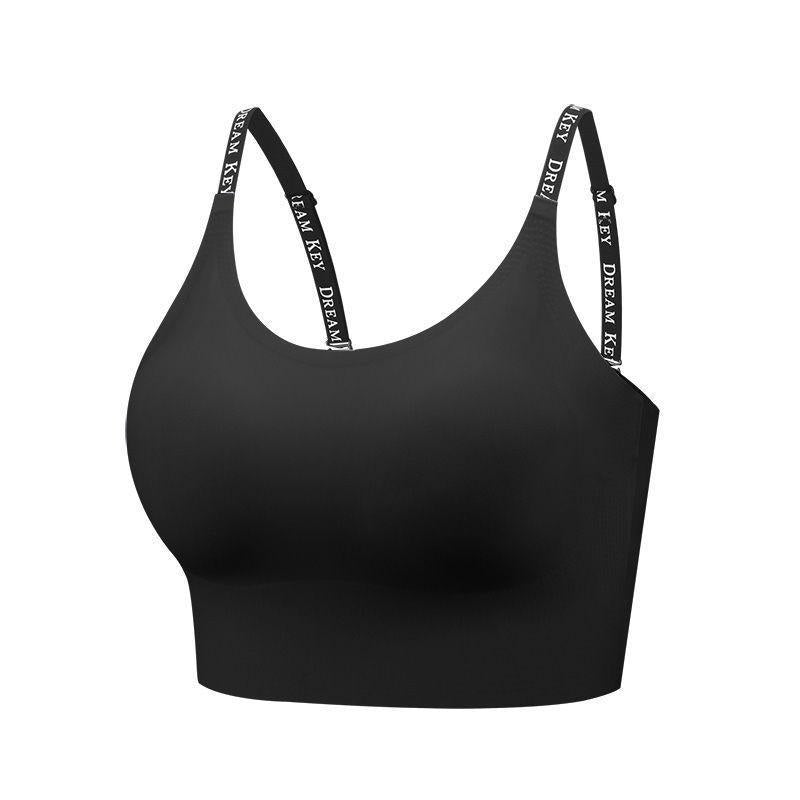 Adjustable Strap Crop Tank Sports Bra Jelly Gel Pad Yoga Gym