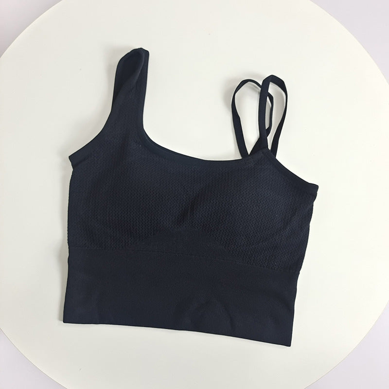 Asymmetric Strap Breathable Wireless Sports Bra