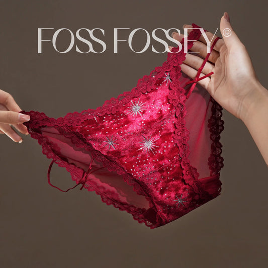 Lace Tie Side Bikini Panties - Romantic Floral Embroidery Underwear