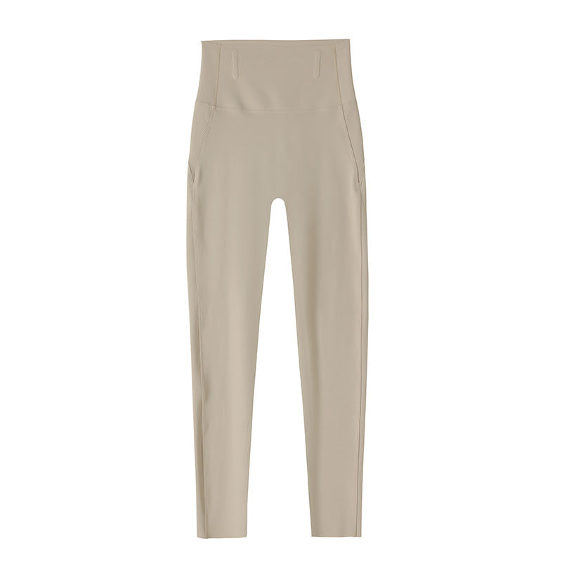 High-Waist Nylon Spandex Peach-Hip Yoga Leggings 3D Lift