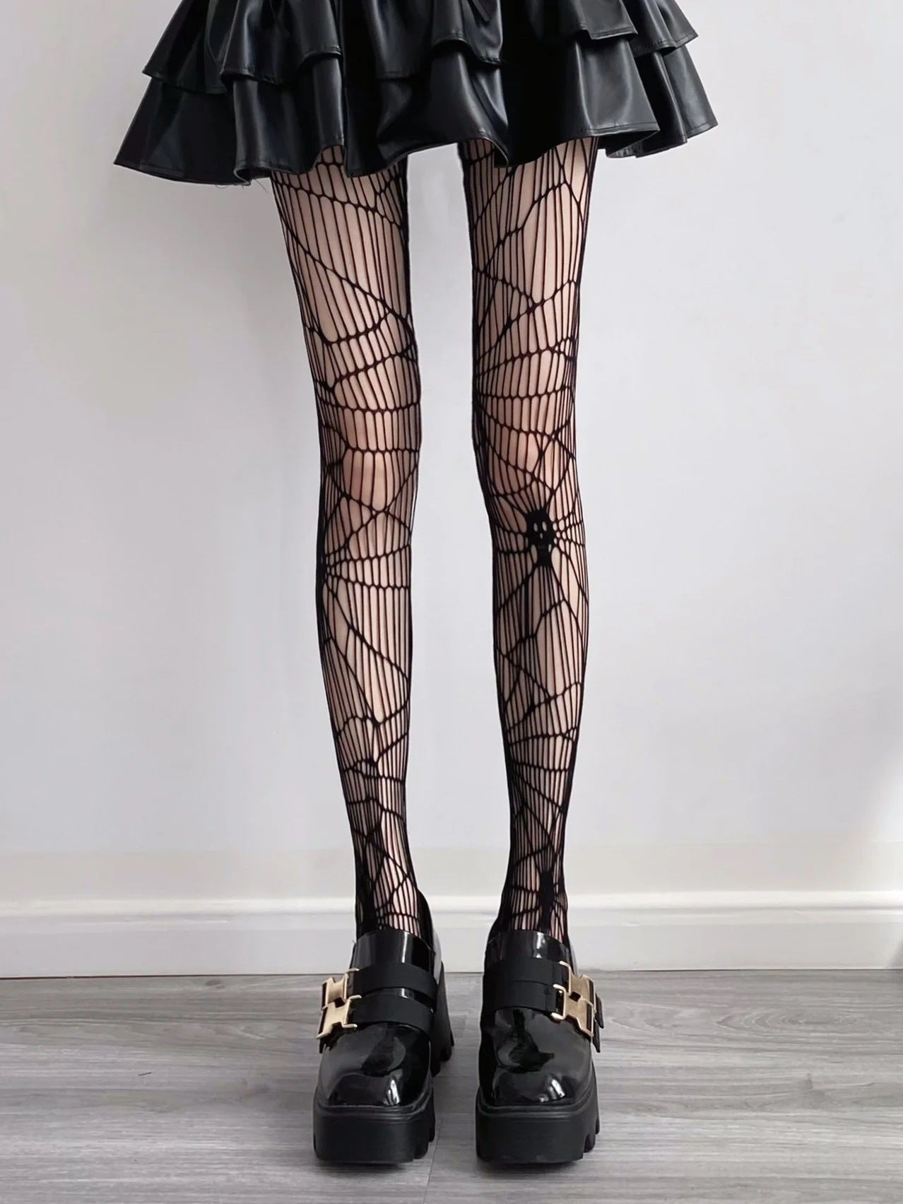 Ripped Lace Fishnet Tights Cutout Stockings Y2K Punk Style