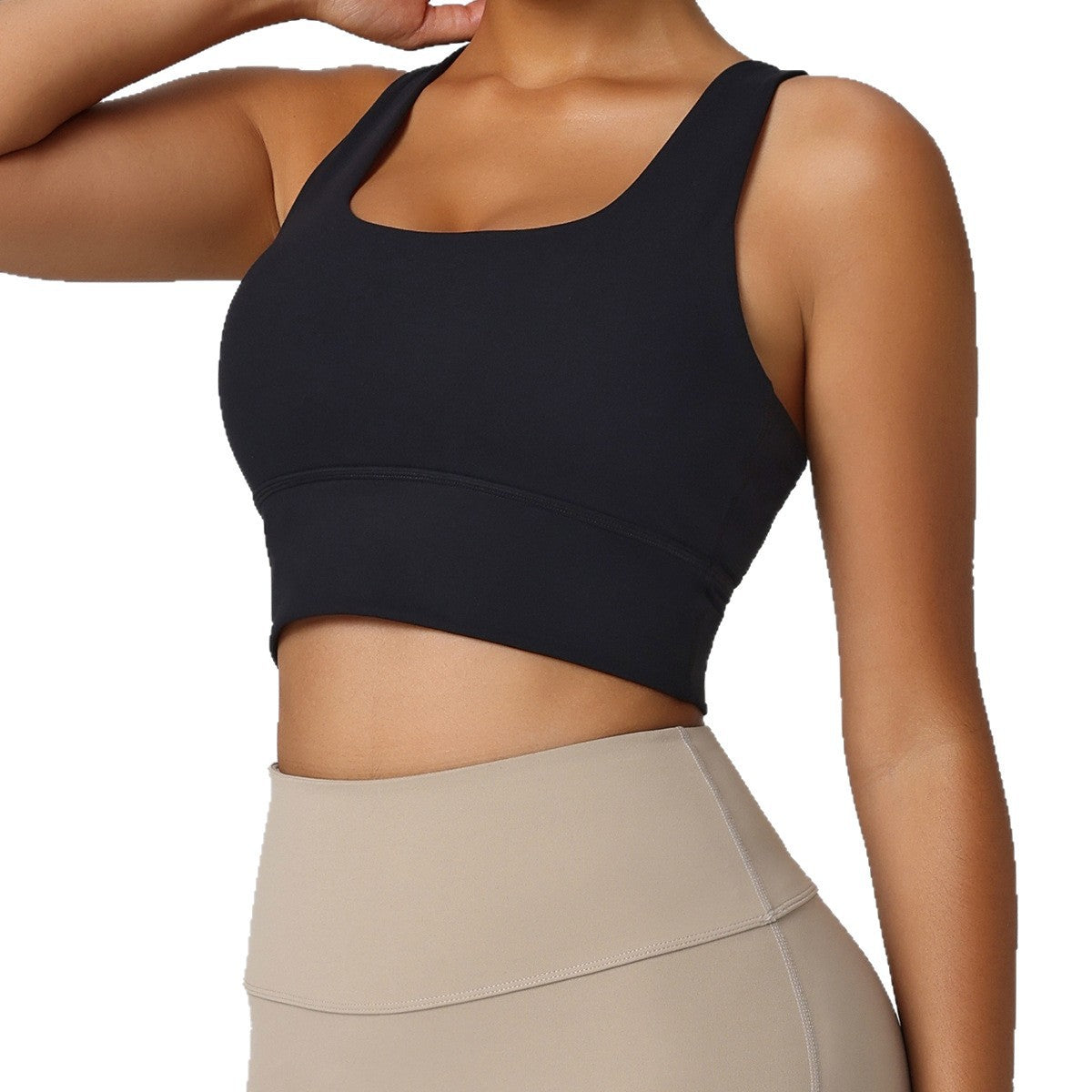 Crossback Shock-Absorbing Sports Bra for Running Yoga Fitness