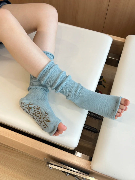 Anti-Slip Toe Yoga Socks with Leg Warmers for Pilates & Dance