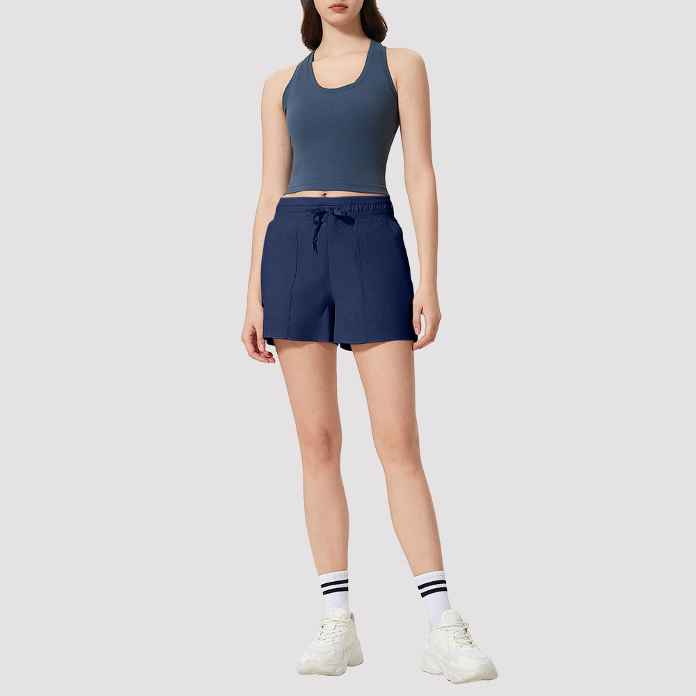 ice-cool drawstring waist shorts for yoga and activewear