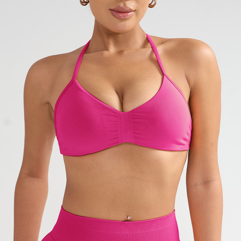 Elegant Back Strap Sports Bra - Ultra Supportive Yoga Top