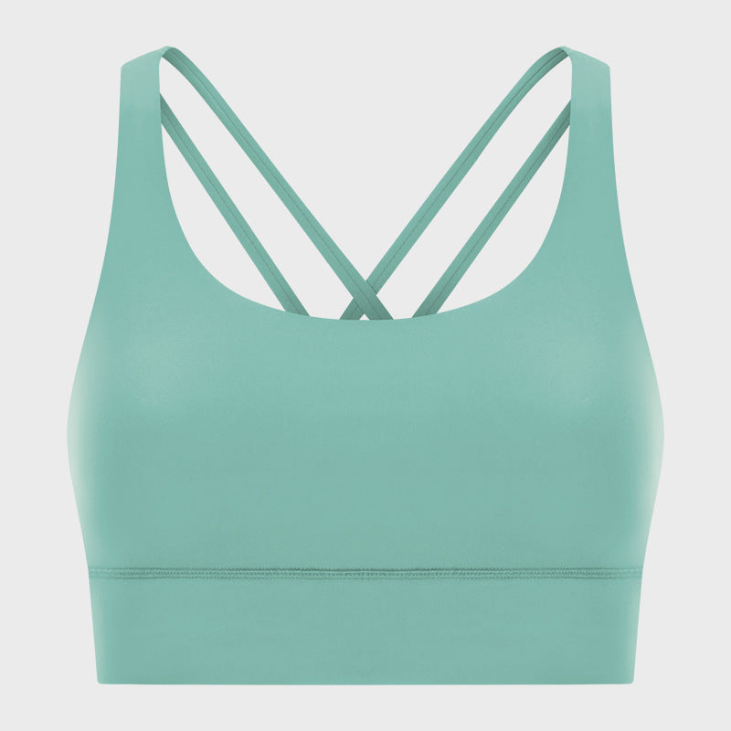 Summer Naked-Sense Cross-Back High-Intensity Yoga Bra