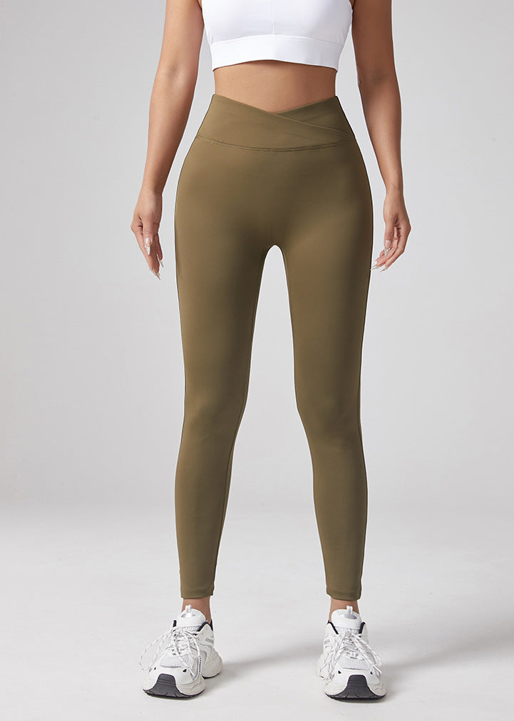 V-Waist Yoga Leggings Women Peach Butt Lift High-Waist Training Pants