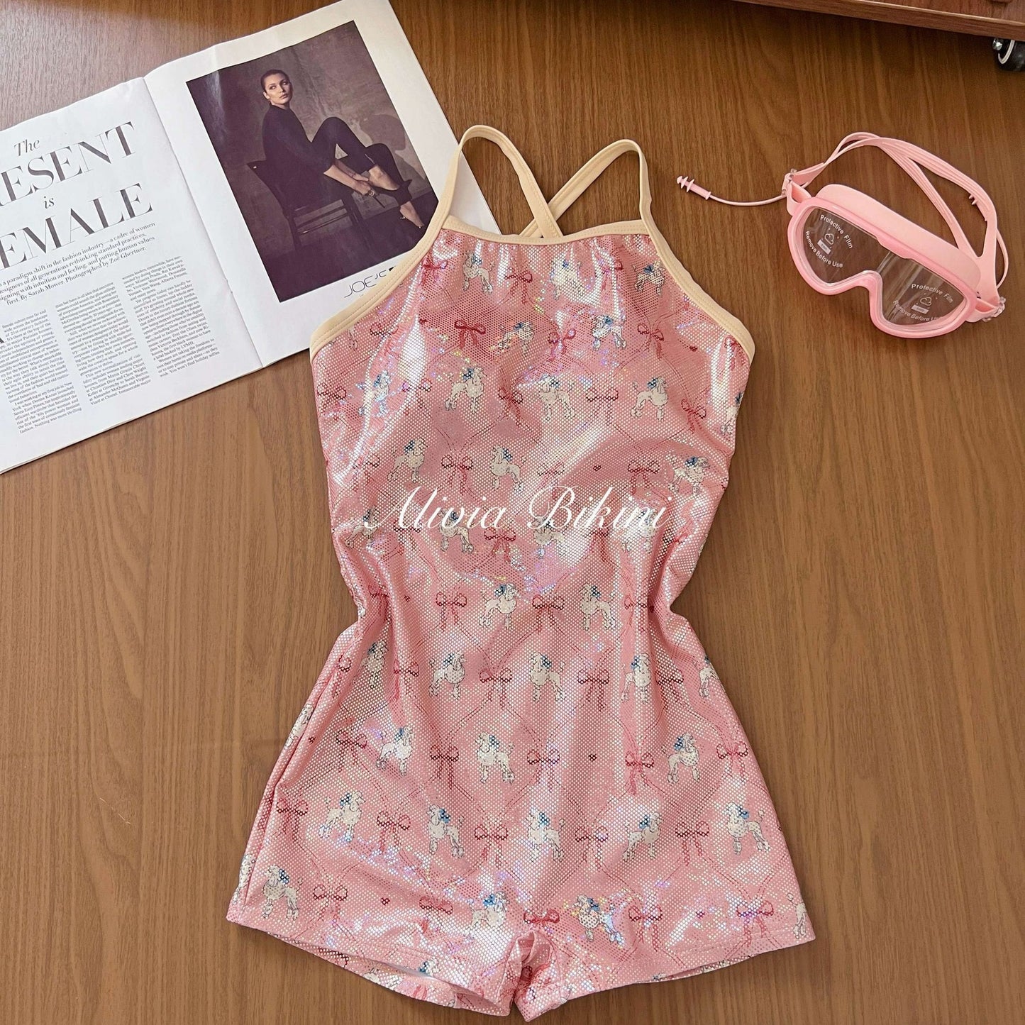Pink Conserva One-Piece Swimsuit Cute Cute Style