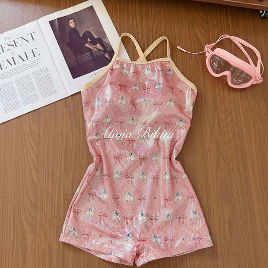 Pink Conserva One-Piece Swimsuit Cute Cute Style