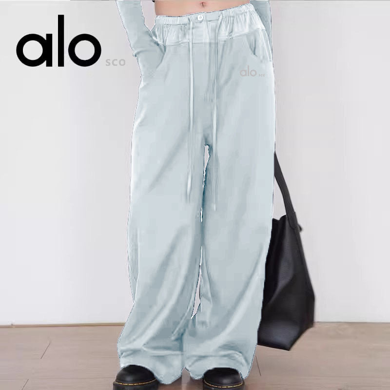Loose Straight Wide-Leg Yoga Pants - High-Waisted Comfy Lounge Loungewear