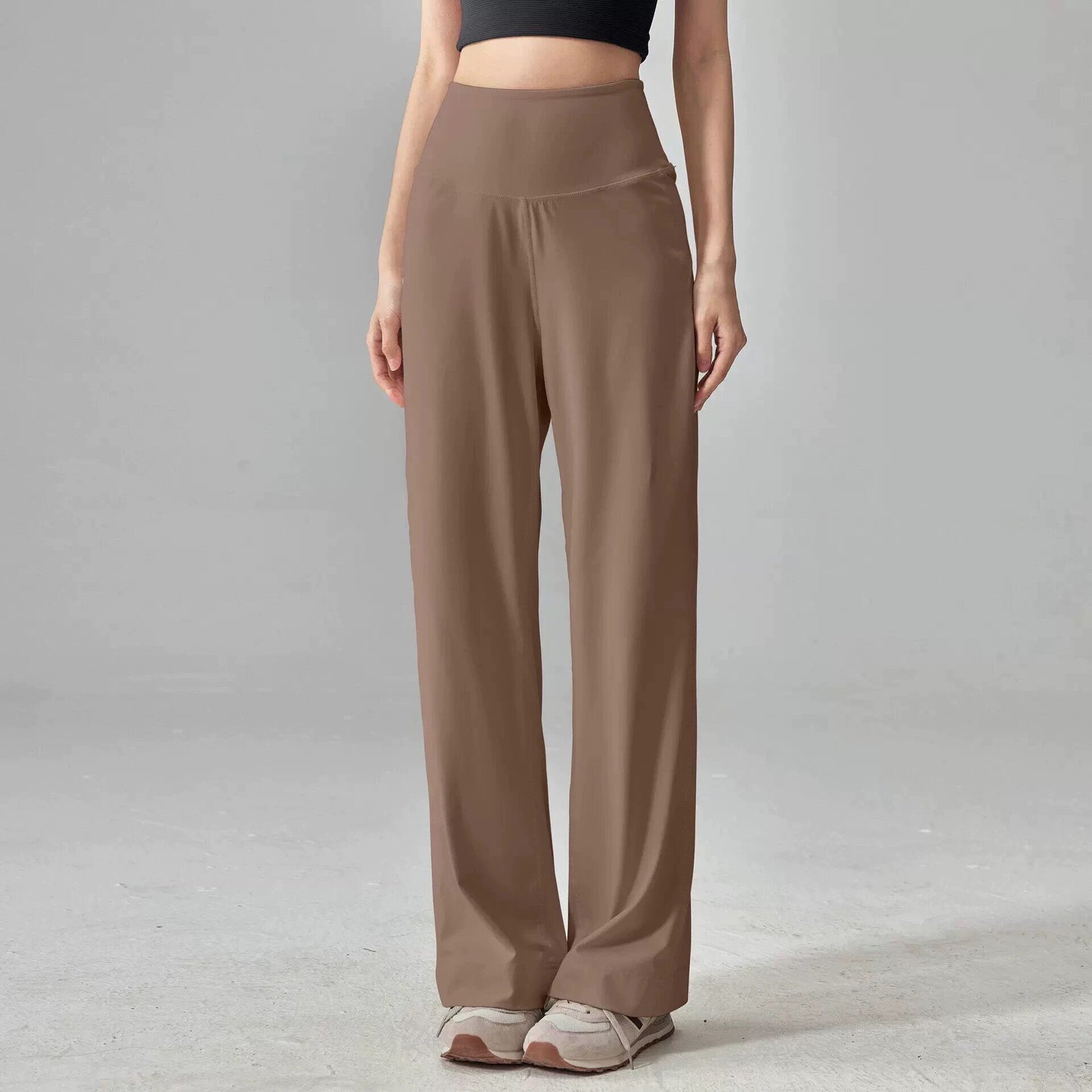 High Waisted Wide Leg Yoga Pants Women Loose Drape Slimming