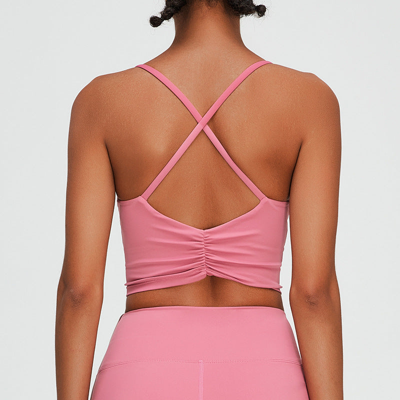 Crossback Cami Yoga Sports Bra - Ultra Soft Matte Fabric