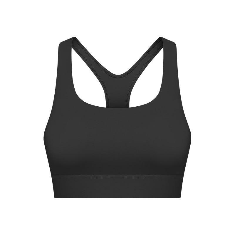 High-Intensity Motion Bra: Breathable Backless Sports Bra with Push-Up and Hollow Details