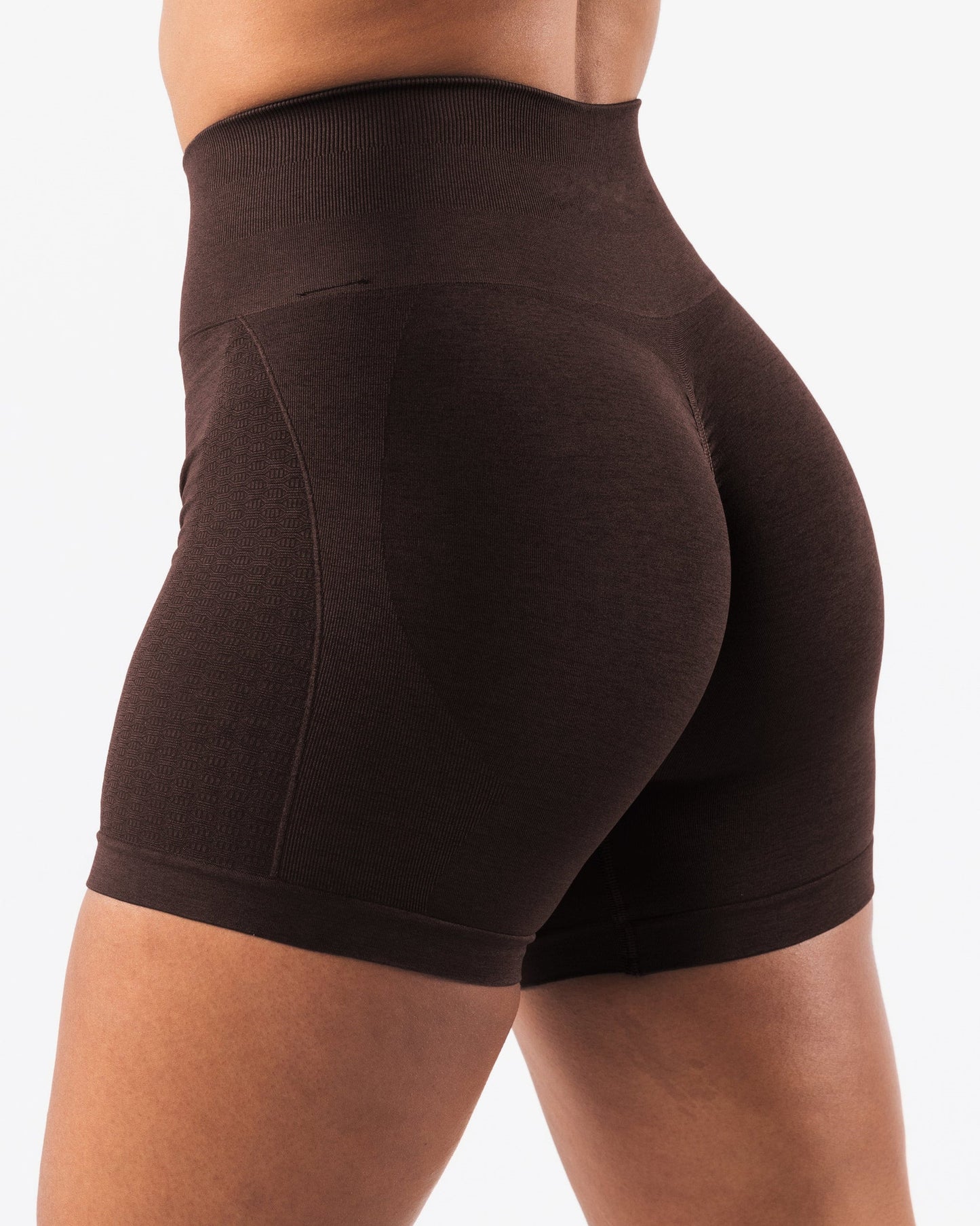 High-Waisted Textured Jacquard Butt-Lifting Yoga Shorts