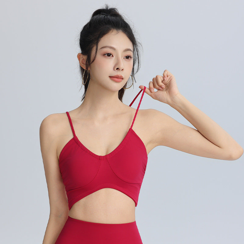 Trendy Floral Sports Bra with Cross Back