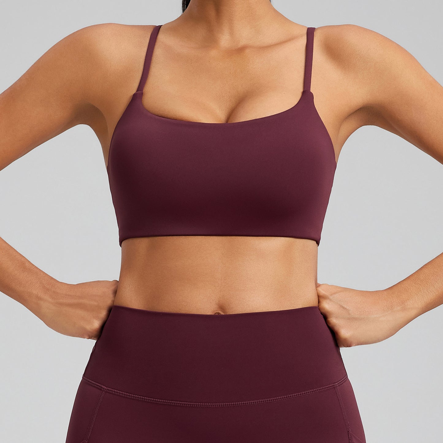 Y-Back Sports Bra with Padded Cups