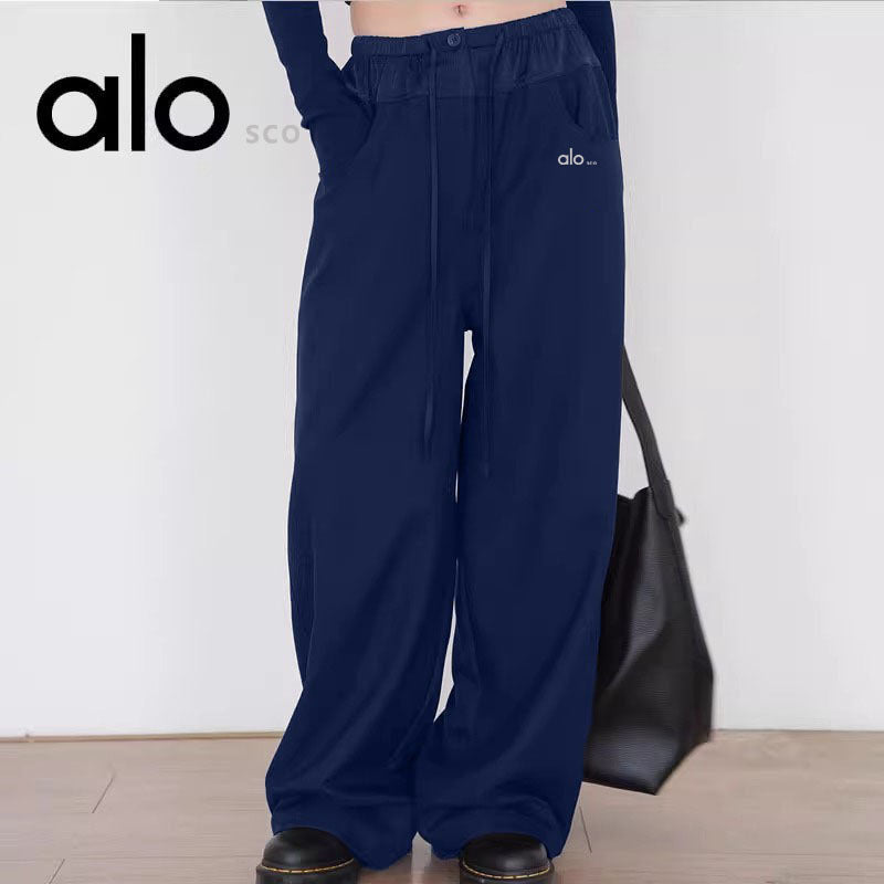 Loose Straight Wide-Leg Yoga Pants - High-Waisted Comfy Lounge Loungewear