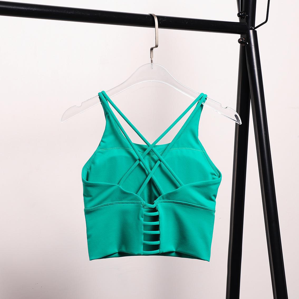 Padded Cross Strap Sports Bra Longline Yoga Vest - Summer 2026