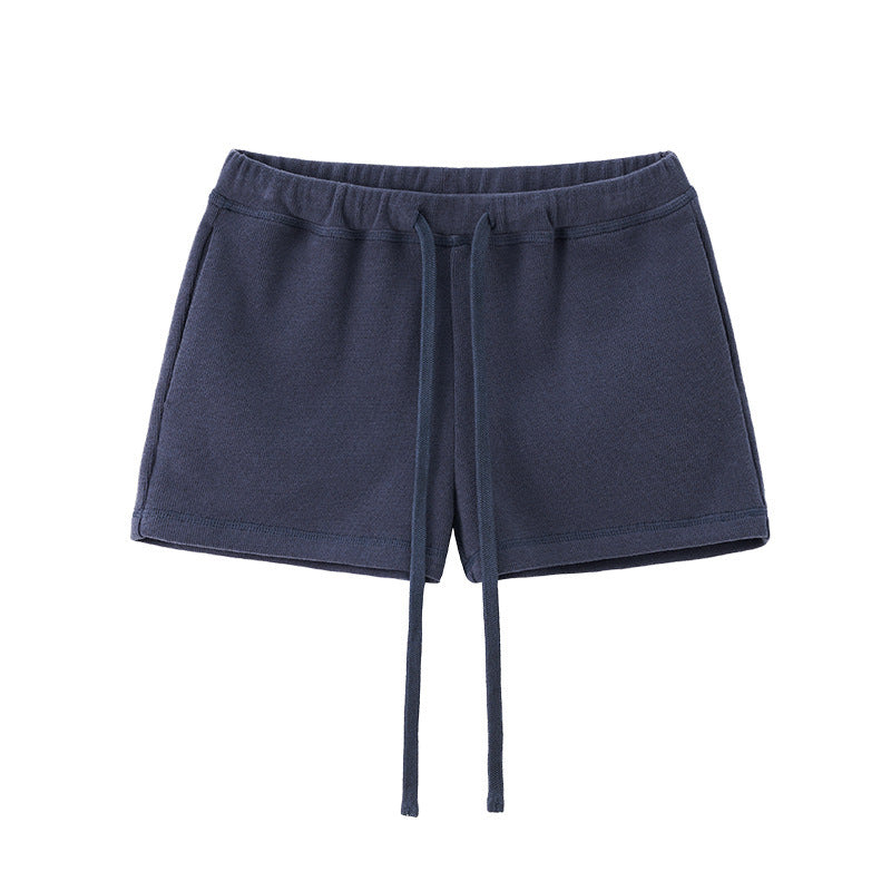low rise drawstring shorts, cotton lounge shorts, summer active shorts