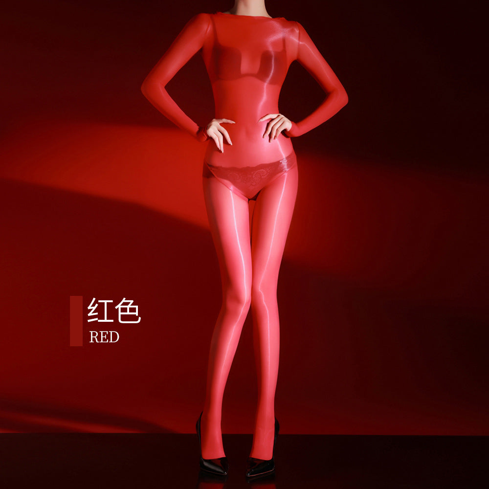 Plus Size 3D High-Density Satin Lingerie Jumpsuit