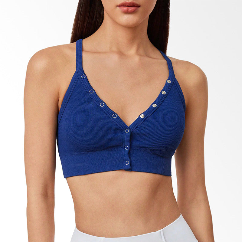 Ribbed sleeveless underlayer with built-in bra cups