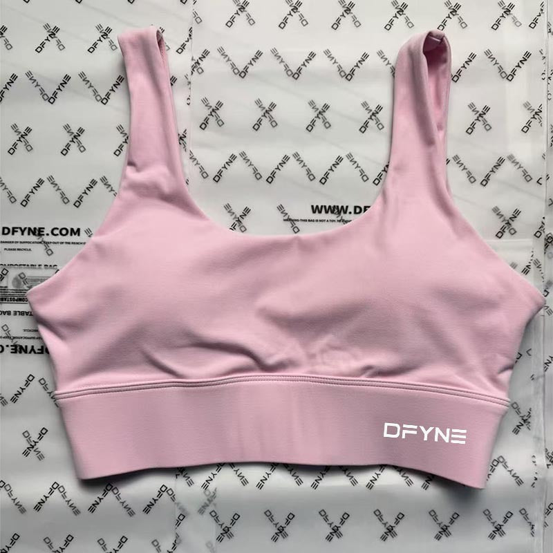 U-Neck Backless Yoga Bra with Built-in Pads