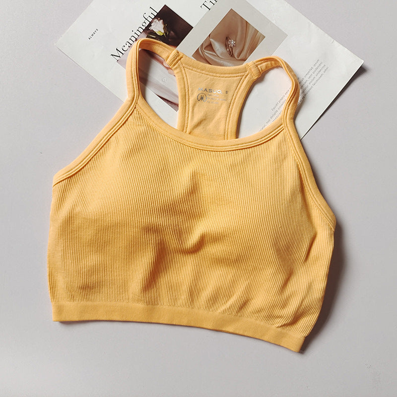Fine Strap Tie-Dye Sports Bra with Padding - Breathable Yoga & Fitness Top