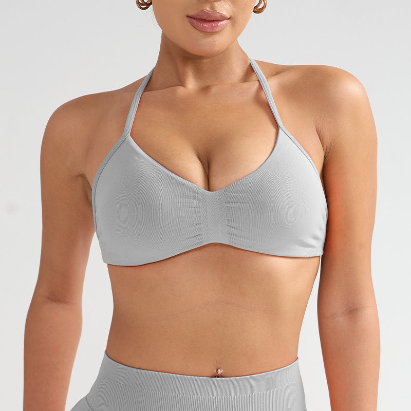 Elegant Back Strap Sports Bra - Ultra Supportive Yoga Top