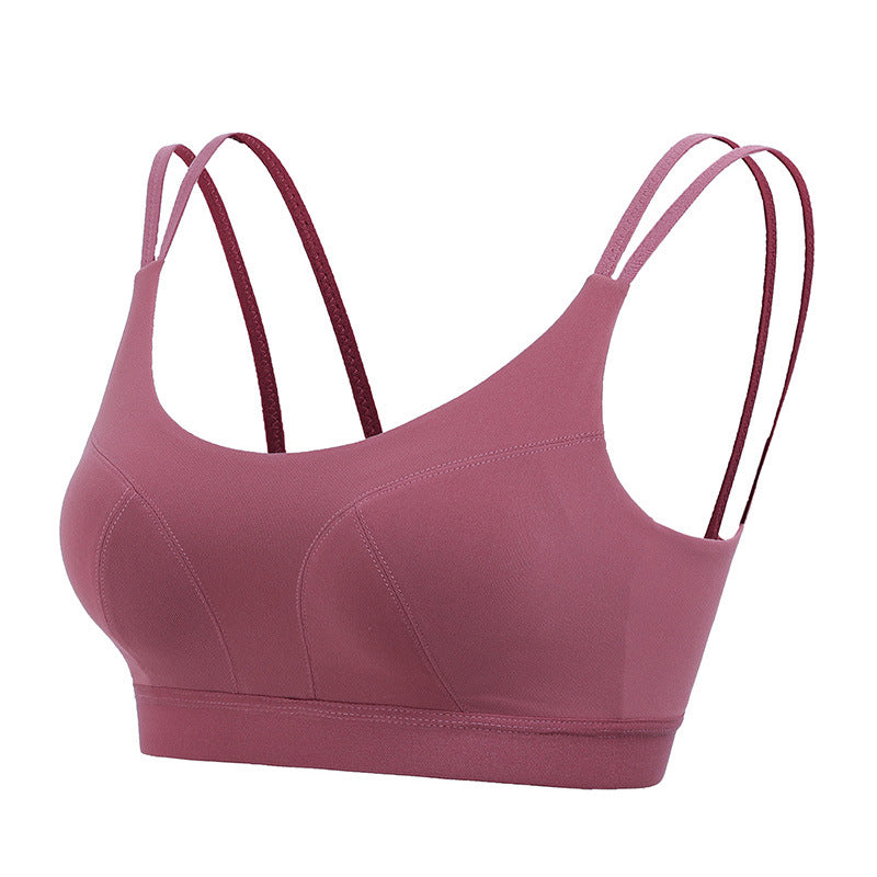 High-intensity sports bra with thin straps, support & breathable fabric