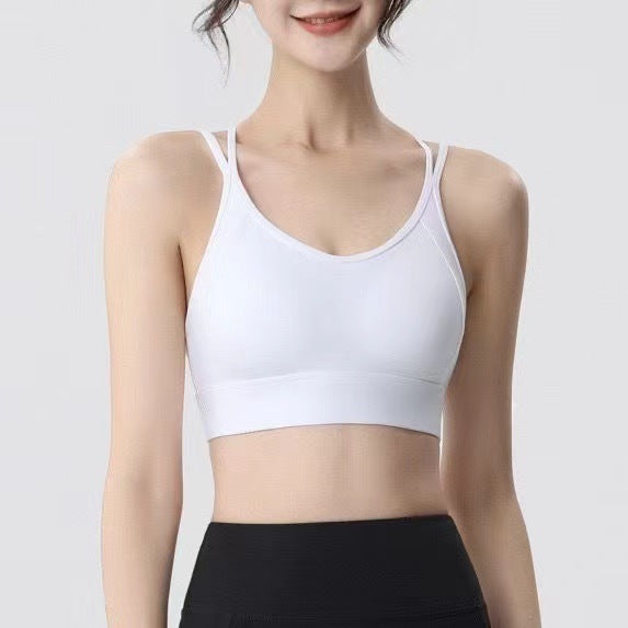 Criss-Cross Back Sports Bra for Running & Yoga