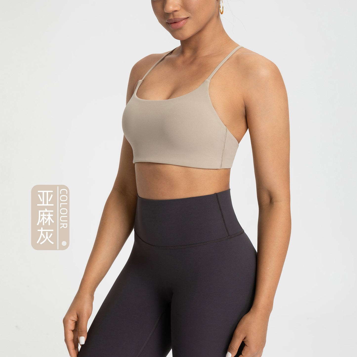 Athena lulu仡立瑜伽文胸女NlLlT带胸垫运动内衣速干芯吸健身背心