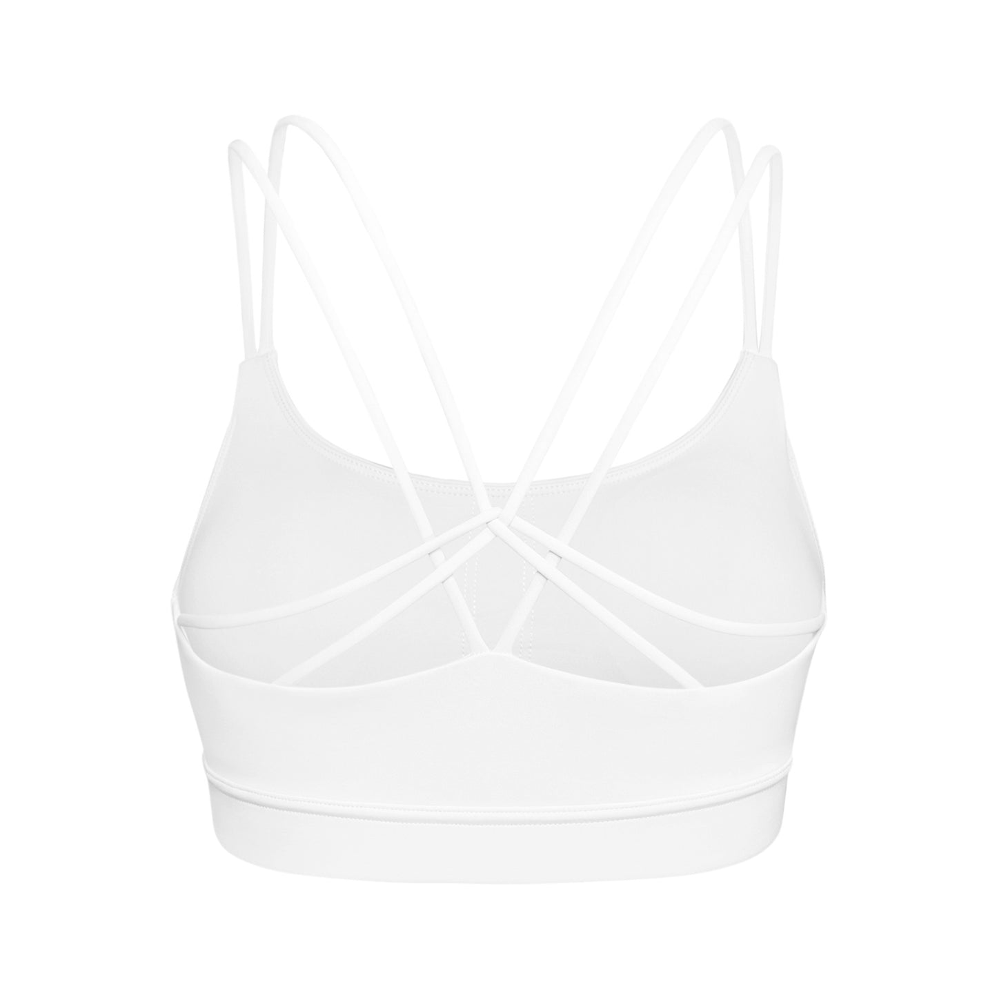 Sports bra with chest pad, bare-feel back, thin straps