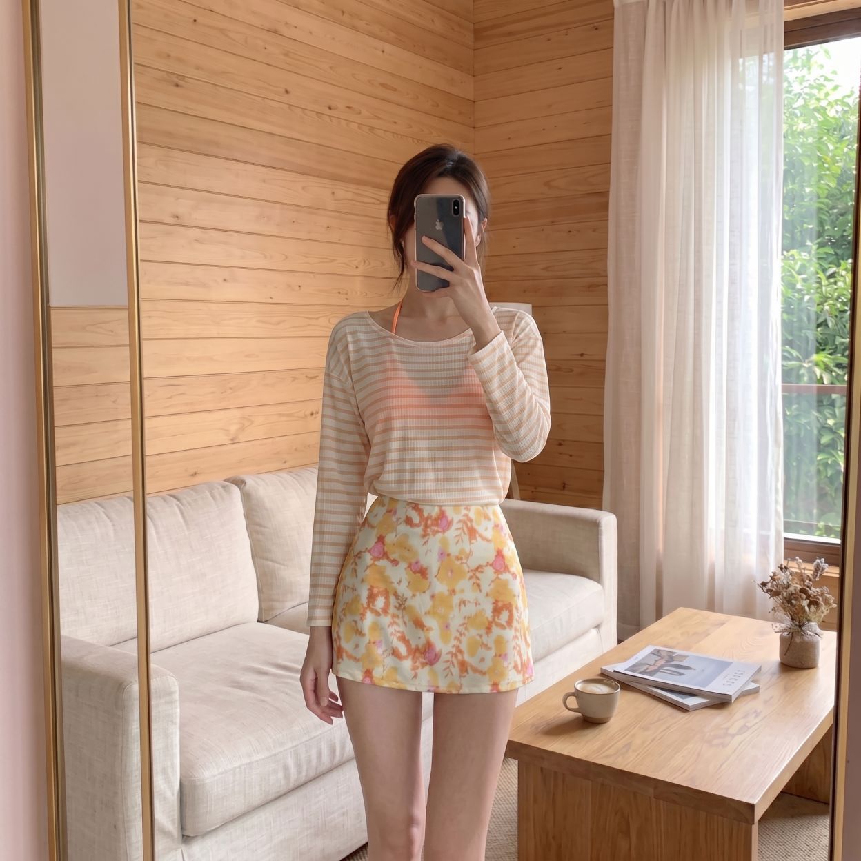Four Piece Long Sleeve Sun-Protective Swim Co-Ord Set