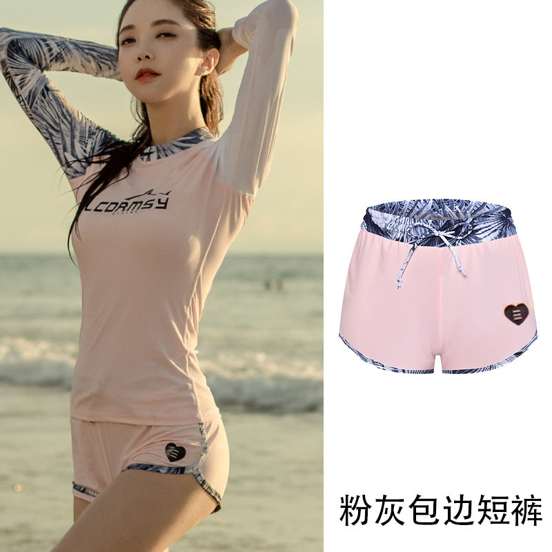 UPF 50+ Long Sleeve Rash Guard & High-Waisted Triangle Briefs