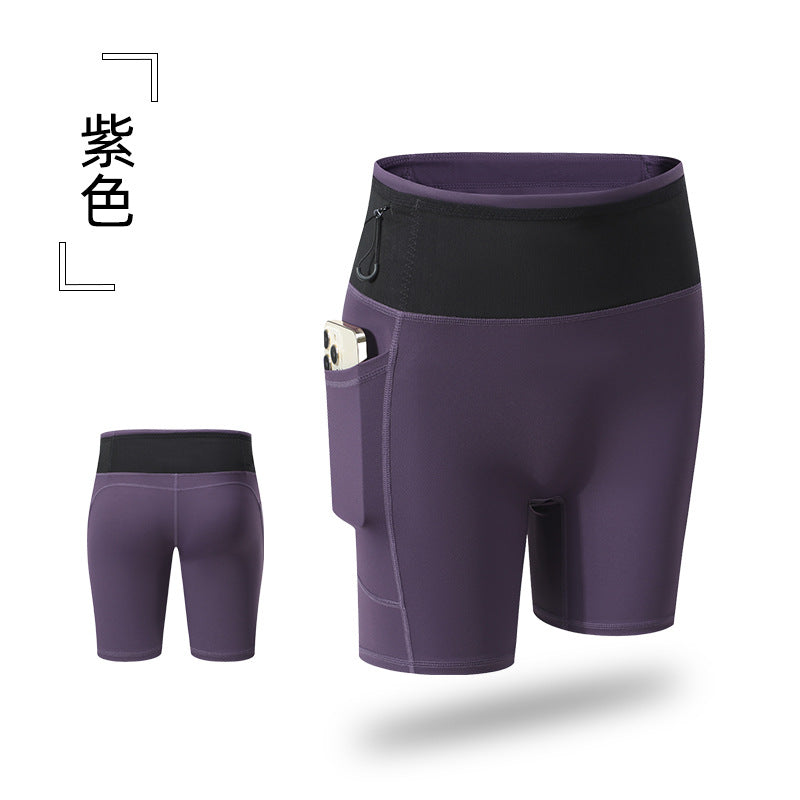 High Waisted Yoga Shorts with Pockets Women Compression Butt Lift Athletic Shorts