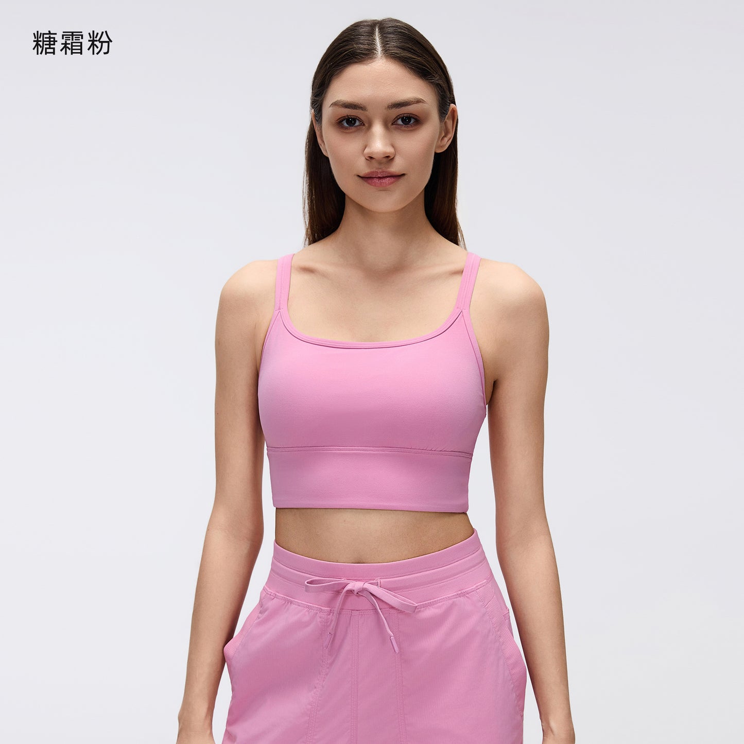 backless sports bra with crisscross straps