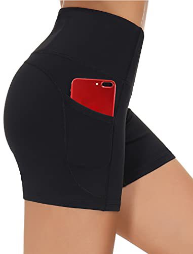 High-Waist Butt-Lifting Fitness Shorts with Side Pockets