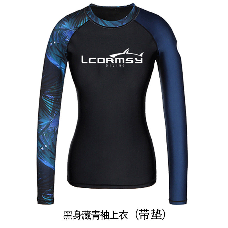UPF 50+ Long Sleeve Rash Guard & High-Waisted Triangle Briefs