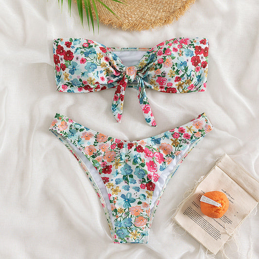 Floral Bow Bikini Set